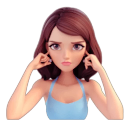 🙉 Стикер «Brunette» для Telegram