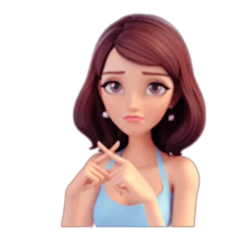 🙅 Стикер «Brunette» для Telegram