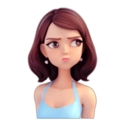 😒 Стикер «Brunette» для Telegram