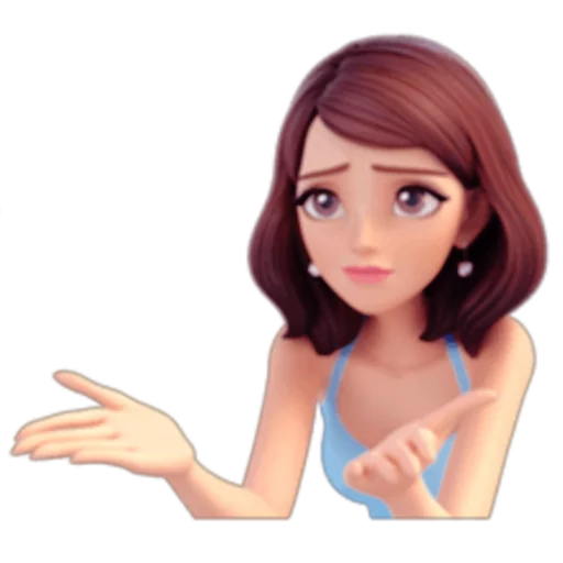 👐 Стикер «Brunette» для Telegram