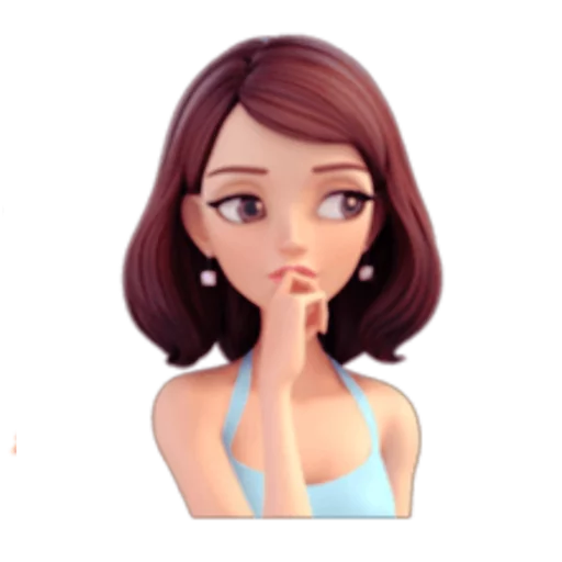 😨 Стикер «Brunette» для Telegram