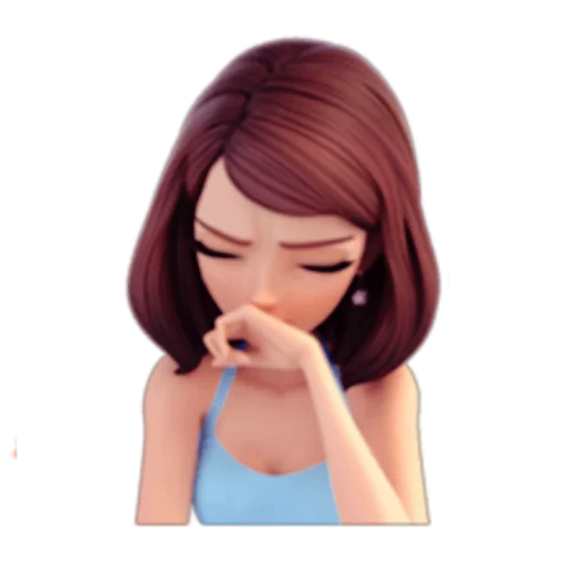 😞 Стикер «Brunette» для Telegram