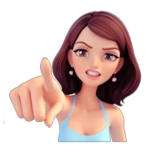 👉 Стикер «Brunette» для Telegram