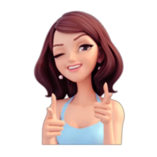 😉 Стикер «Brunette» для Telegram