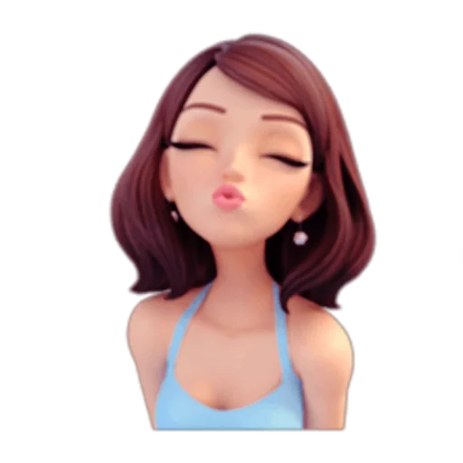 😘 Стикер «Brunette» для Telegram