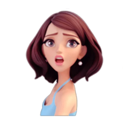 😯 Стикер «Brunette» для Telegram
