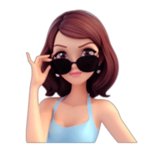 😎 Стикер «Brunette» для Telegram