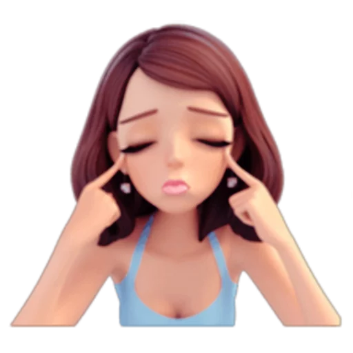😝 Стикер «Brunette» для Telegram