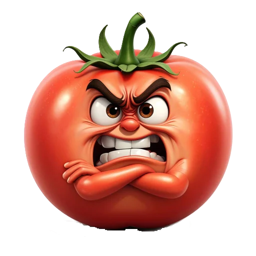 🍅 Стикер «злые овощи» для Telegram