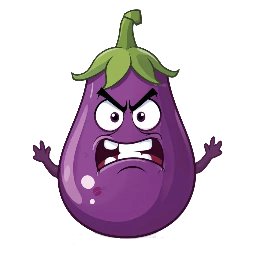 🍆 Стикер «злые овощи» для Telegram