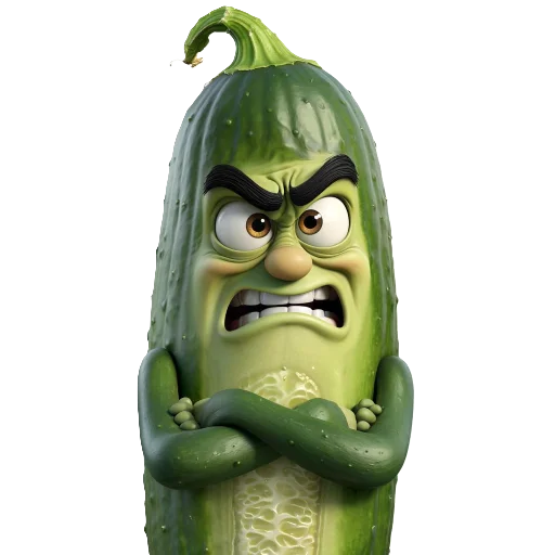 🥒 Стикер «злые овощи» для Telegram