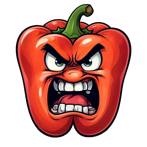 🫑 Стикер «злые овощи» для Telegram