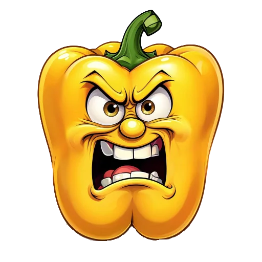 🫑 Стикер «злые овощи» для Telegram
