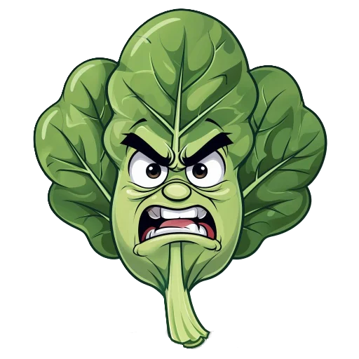 🥬 Стикер «злые овощи» для Telegram