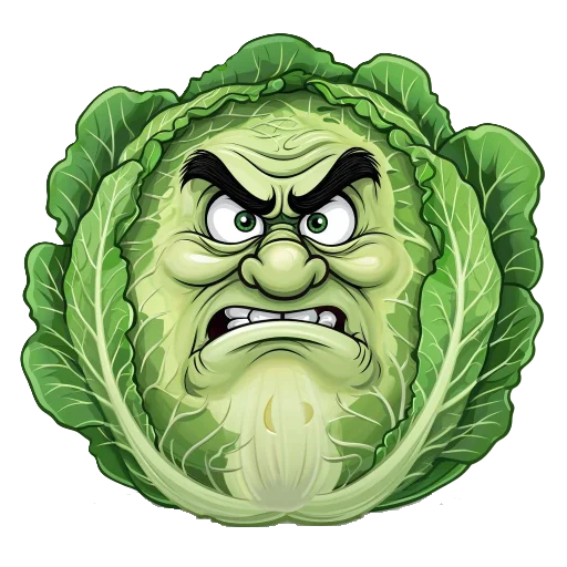 🥗 Стикер «злые овощи» для Telegram
