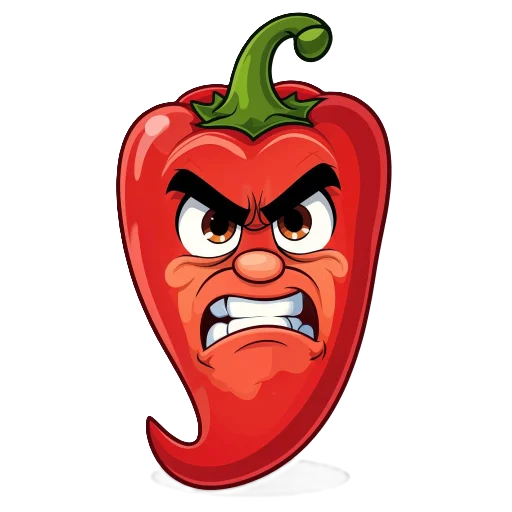 🌶 Стикер «злые овощи» для Telegram