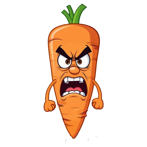 🥕 Стикер «злые овощи» для Telegram