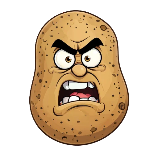🥔 Стикер «злые овощи» для Telegram