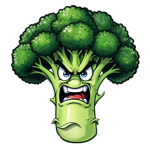🥦 Стикер «злые овощи» для Telegram