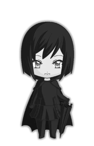 🦇 Стикер «Anime Chibi-goth» для Telegram