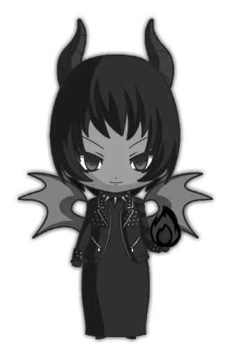 👿 Стикер «Anime Chibi-goth» для Telegram
