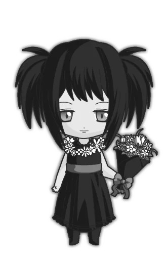 💐 Стикер «Anime Chibi-goth» для Telegram