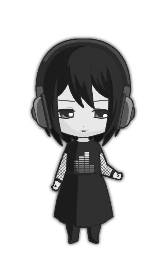 🎧 Стикер «Anime Chibi-goth» для Telegram