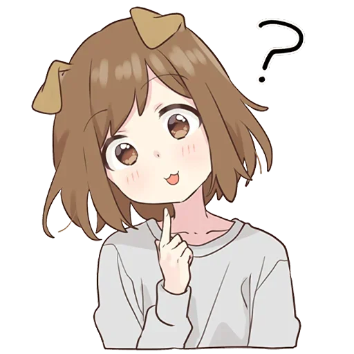 🤔 Стикер «Cute Anime» для Telegram