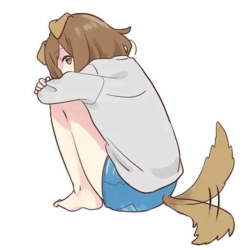 😞 Стикер «Cute Anime» для Telegram