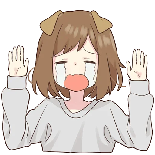 😓 Стикер «Cute Anime» для Telegram