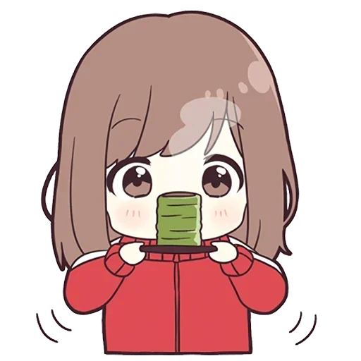🍵 Стикер «Cute Anime» для Telegram