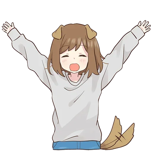 🥳 Стикер «Cute Anime» для Telegram