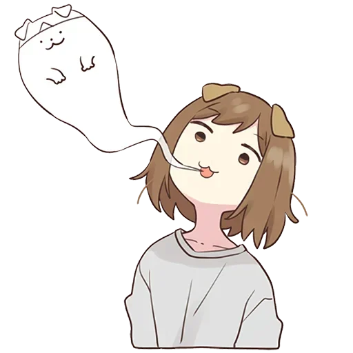 😵 Стикер «Cute Anime» для Telegram