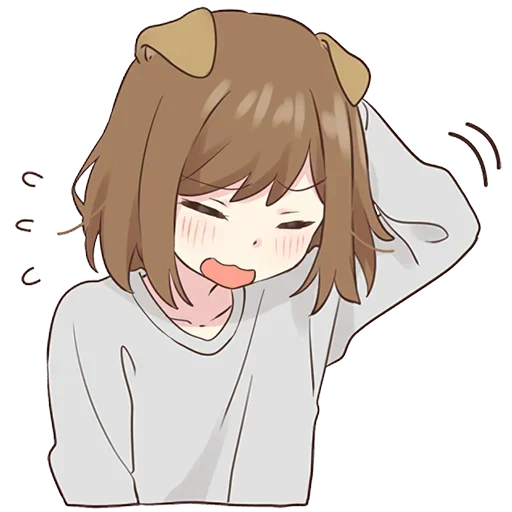 😓 Стикер «Cute Anime» для Telegram