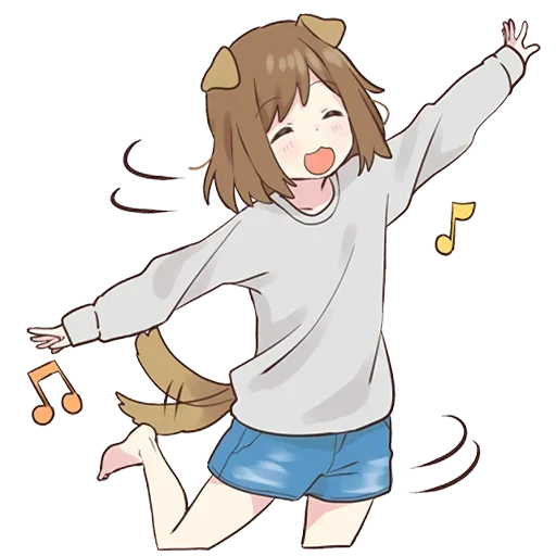 💃 Стикер «Cute Anime» для Telegram