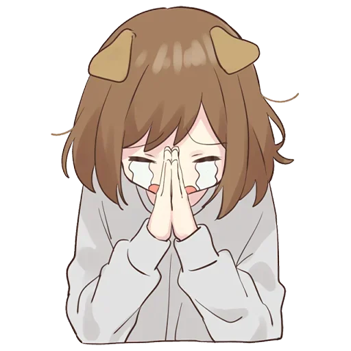 😓 Стикер «Cute Anime» для Telegram