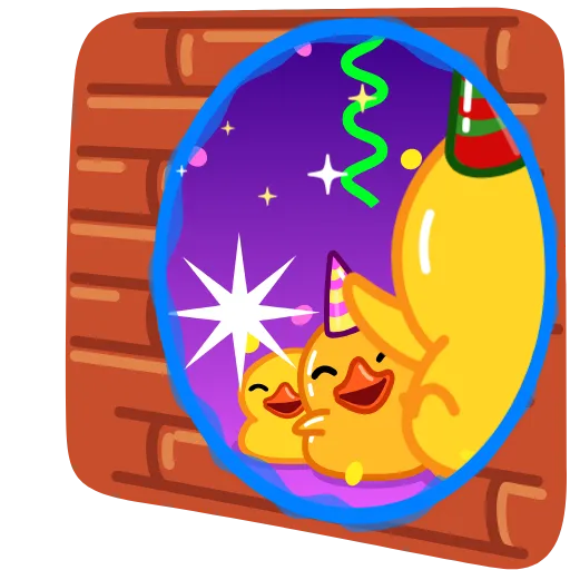🎉 Стикер «Duck Tails» для Telegram