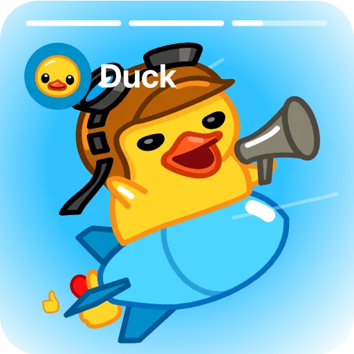 ✈️ Стикер «Duck Tails» для Telegram