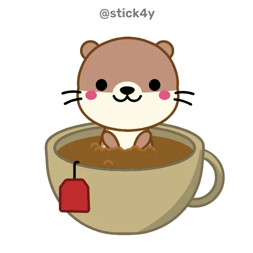 ☕️ Стикер «Милые животные» для Telegram