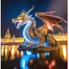Стикер 19 Дракон Несёт Елочку