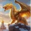 Стикер 23 Дракон Несёт Елочку