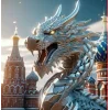 Стикер 22 Дракон Несёт Елочку