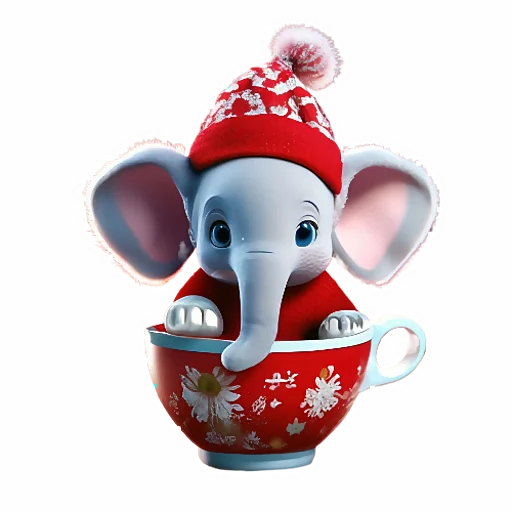 🐘 Стикер «Зимнее звери в кружках» для Telegram