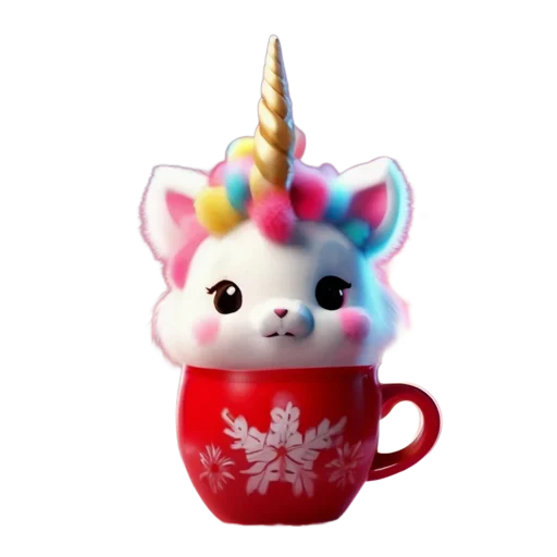 🦄 Стикер «Зимнее звери в кружках» для Telegram