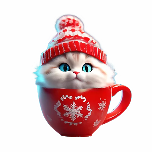 🐱 Стикер «Зимнее звери в кружках» для Telegram