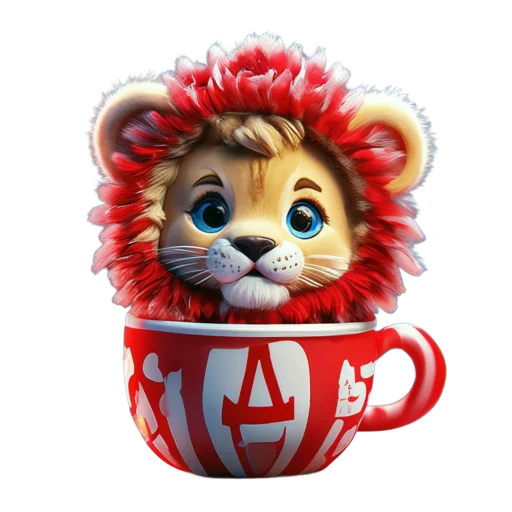 🦁 Стикер «Зимнее звери в кружках» для Telegram