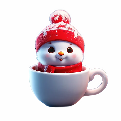 ⛄️ Стикер «Зимнее звери в кружках» для Telegram