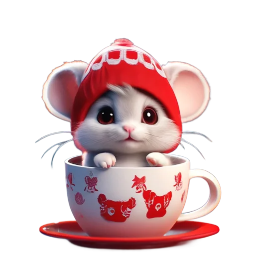 🐀 Стикер «Зимнее звери в кружках» для Telegram