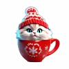 🐱 Эмодзи «Зимнее звери в кружке» для Telegram