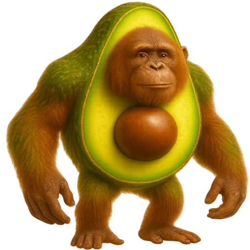 🦧 Стикер «animals or food» для Telegram